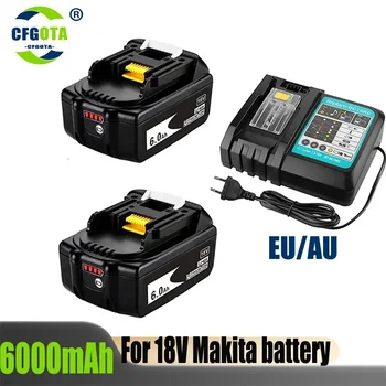 Makita 18V 6.0Ah Аккумуляторная Батарея Для Электроинструментов Makita со Светодиодной Литий-ионной Заменой LXT BL1860 1850 вольт 6000 мАч  2