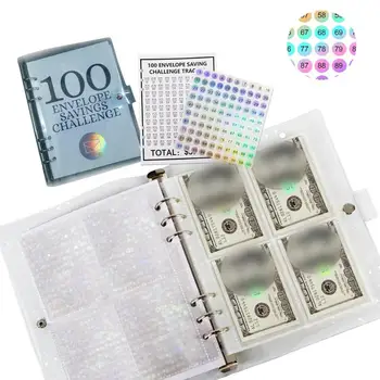Система конвертов для экономии денег 100-дневные конверты Money Saving Challenge Веселая и простая папка для пар  5