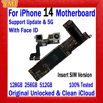 Материнская плата E-SIM и SIM-версии для iPhone 14, чистая материнская плата iCloud, 100% Оригинал для iPhone 14, логическая плата, поддержка обновления IOS  5
