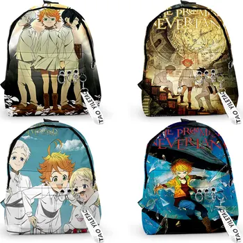 Рюкзаки The Promised Neverland, Студенческий рюкзак из Японского аниме для мальчиков и девочек, сумка для книг, модная дорожная сумка Mochila  5