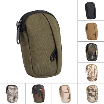 EDC Мини-кошельки для ключей, мужские кошельки для монет, маленький карманный брелок для ключей, чехол на молнии, наружная сумка, военная армейская камуфляжная сумка  5