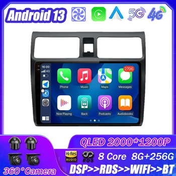 Android 13 Для Suzuki Swift 2003-2010 Автомобильный Радио Мультимедийный Плеер Навигация Стерео GPS Автоматическое Головное Устройство Без 2 Din DSP 5G WIFI 4G  10