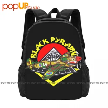 Черный рюкзак-бомбер Pyramid A4 большой емкости для модных тренировок, персонализированный бег на открытом воздухе  5