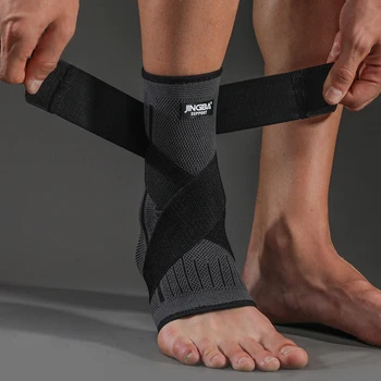 1 шт Защитный Футбольный Баскетбольный Бандаж для поддержки голеностопного сустава Компрессионный нейлоновый ремень для защиты голеностопного сустава Защитная лента для суставов ног  5