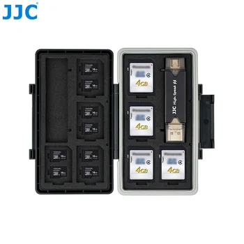 Чехол для карт памяти JJC с многофункциональным кард-ридером, Водостойкий кошелек для карт памяти на 16 карт MSD 8 SD Micro SD  5