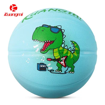 Детский Баскетбольный мяч Kuangmi Dinosaur № 4 и 5 С Резиновым Мячом Для учащихся Начальных классов Детского сада В подарок  5