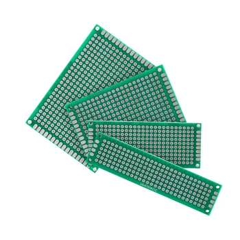 4 шт./лот Комплект печатных плат 5x7 4x6 3x7 2x8 см Зеленые Двухсторонние печатные платы Electronic Diy Kit Используются Для Создания Электронных схем  2