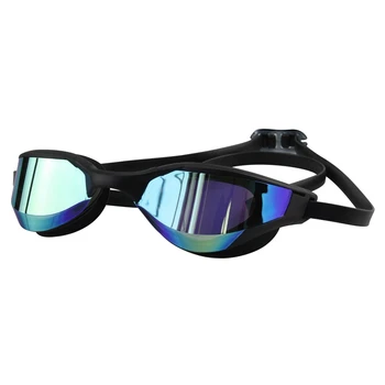 Гоночные плавательные очки Для женщин, мужчин, Линзы с гальваническим покрытием, Водонепроницаемые, пылезащитные, противотуманные, УФ-очки для взрослых, очки для глаз.  5