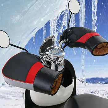 1 пара зимних муфт для руля мотоцикла, защитные Муфты для мотоцикла, скутера, Толстая Теплая ручка, Муфта для руля, Непромокаемые теплые перчатки  10
