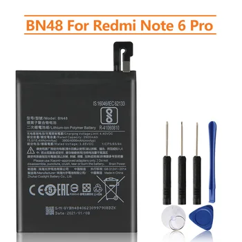 Сменный Аккумулятор BN48 Для Xiaomi Redmi Note 6 Pro Note6 Pro Аккумуляторная Батарея Телефона 4000 мАч  5