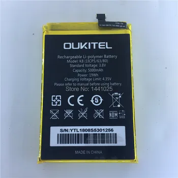 Для аккумулятора OUKITEL K8 5000 мАч Высококачественный аккумулятор мобильного телефона с длительным временем ожидания для мобильных аксессуаров OUKITEL K8  5