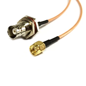 Новый штекерный выключатель RP-SMA BNC Женский преобразователь перегородки RG316 Соединительный кабель 15 см 6 