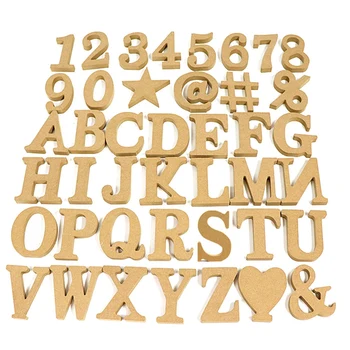 43ШТ деревянных букв, незаконченные деревянные буквы, декоративные стоячие буквы, кусочки, украшение для вывески для дома для рукоделия  5