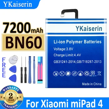 Аккумулятор BN60 6010mAh для Xiaomi YKaiserin для Xiaomi Mi Pad 4 Аккумулятор для планшетных ПК большой емкости Batteria  3