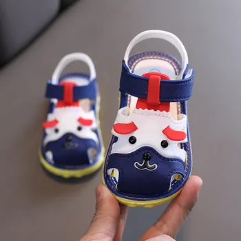 Детская обувь, летняя обувь для малышей 1-2-3 лет, Сандалии для малышей, Летние мягкие нескользящие пляжные сандалии, детские дышащие  4