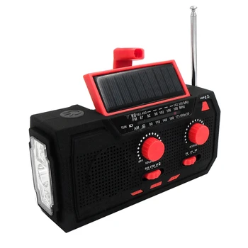 FM/AM Погодное радио Лампа для чтения Bluetooth TF Воспроизведение аварийного светодиодного фонарика для кемпинга на открытом воздухе  5