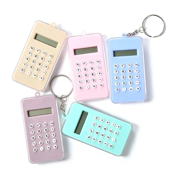 Мини-калькулятор с Пряжкой для Брелка 8-Значный Базовый Калькулятор с Лабиринтом для ребенка  5