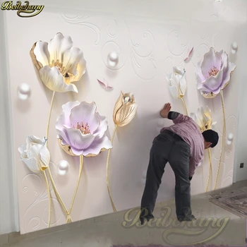 beibehang 3D ТВ фоновые обои трехмерные вогнутые фрески простое современное украшение обои гостиная спальня  3