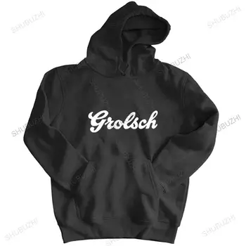 Новый логотип пива Grolsch, Голландская пивоваренная компания, хлопковый пуловер с капюшоном, мужская осенняя модная толстовка, европейский размер, брендовая толстовка унисекс  5