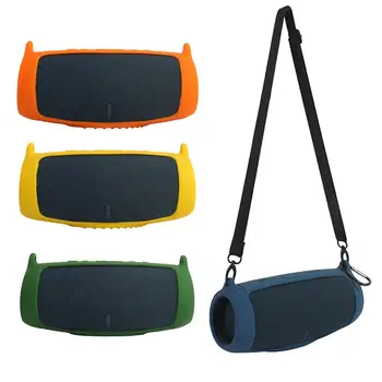 Силиконовый защитный чехол, Bluetooth-совместимый чехол для динамика, дорожная сумка для переноски с ремешком, карабин для зарядки, Аудиоаксессуар Charge5  10