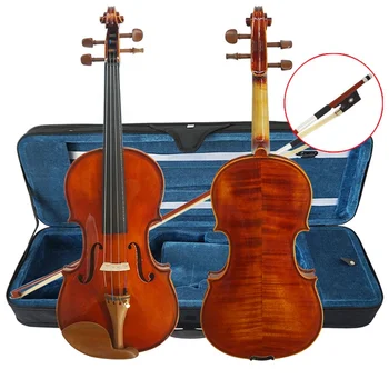 Китайский профессиональный скрипичный музыкальный инструмент Sinomusik Aiersi, 4/4, оптовая цена, красно-коричневые антикварные скрипки для продажи  5