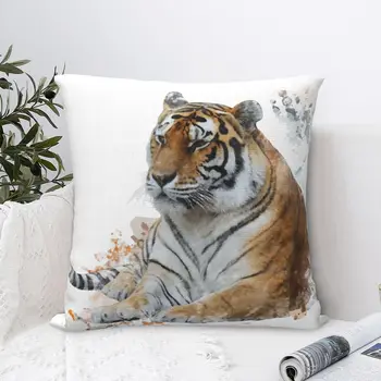 Декоративная наволочка с изображением животного Тигра, моменты уюта, украшение наволочек для подушек Создают моменты уюта повсюду  10