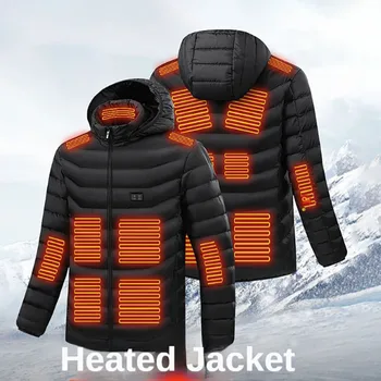 Мужская куртка с подогревом 15 зон USB Зимние куртки с подогревом для альпинизма на открытом воздухе, теплое теплое пальто Sprot, куртка с подогревом для скалолазания, новая  5