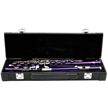 Портативный прочный ящик для хранения флейты, кожаная сумочка, футляр для музыкальных инструментов, футляр для флейты, кожаный футляр для флейты, 16 отверстий, футляр для флейты.  3