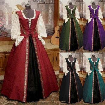 Косплей SISHION, платья средневекового Возрождения, халат принцессы Дворца Виктории, Карнавальные костюмы для вечеринок на Хэллоуин, женское платье VD3877  5
