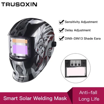 Умная солнечная литиевая батарея с автоматическим затемнением TIG MIG MMA MAG True color сварочная маска / шлем сварщика  5
