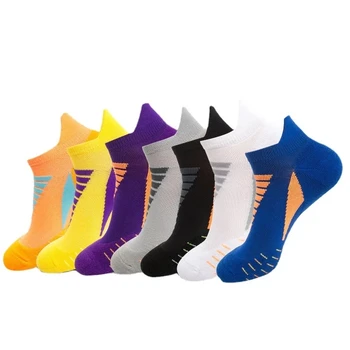 Носки для бега мужские баскетбольные дышащие нескользящие спортивные носки для бега, велоспорта, ходьбы, женские носки, уличные хлопковые спортивные носки без пота, soc  5