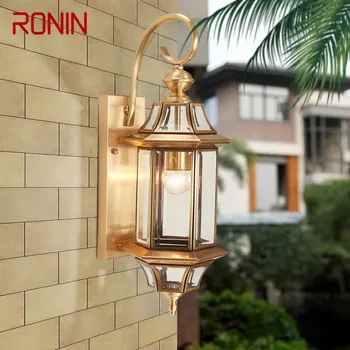 Современный Наружный Латунный настенный светильник RONIN IP 65 Креативный Дизайн Светодиодное Медное Бра для домашнего Балкона  5