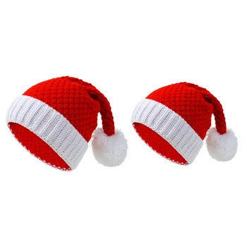 Шляпа для рождественской вечеринки Маскарадный костюм Рождественская шляпа Красная Рождественская Кепка Детская Шляпа для родителей Легкая для офисной вечеринки Шляпа Санта  5