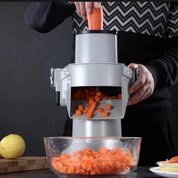 Автоматическая овощерезка, Многофункциональная машина для нарезки картофеля и моркови кубиками, Измельчитель лука для пищевой промышленности  10