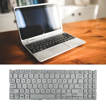 Серебристая клавиатура, хорошо подходящая для игр, хорошее касание, Высокоэффективные запчасти для ремонта, замена клавиатур для Asus Vivobook X512  5