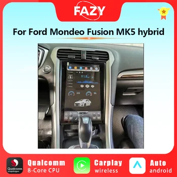 12,1-дюймовый сенсорный экран Android для Ford Mondeo Fusion MK5 гибридный автомобильный радиоприемник, мультимедийный видеоплеер, GPS-навигатор в стиле Тесла DSP  2