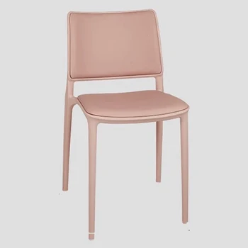 Кофейные стулья из розового пластика, дизайнерское удобное кресло для мероприятий, Садовый лаундж-бар, Напольная мебель для гостиной WJ30XP  4