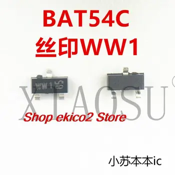 Оригинальный аккумулятор BAT54C WW1/ SOT-23 30V/200mA   4