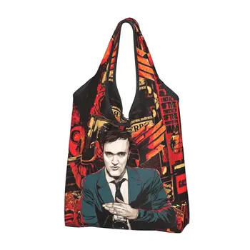 Сумка для покупок из фильма Квентина Тарантино с кавайным принтом, портативная сумка для покупок через плечо  10