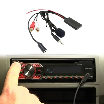 Универсальное автомобильное радио 3,5 мм RCA аудио вход AUX Bluetooth микрофонный кабель для Pioneer для Hyundai для Nissan для Mazda  5