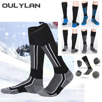 Oulylan/ Зимние Теплые Утолщенные Лыжные Носки, Походные Чулки для Женщин, Мужчин, Детей, Лыжные Носки С Защитой от холода, Спортивная Одежда  5