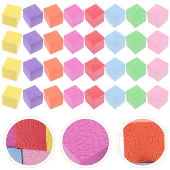 40 шт. разноцветные строительные блоки из пенопласта Квадратные кубические блоки Учебные пособия для дошкольников  2