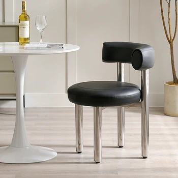 Простой обеденный стул из нержавеющей стали Bauhaus single chair для переодевания  3