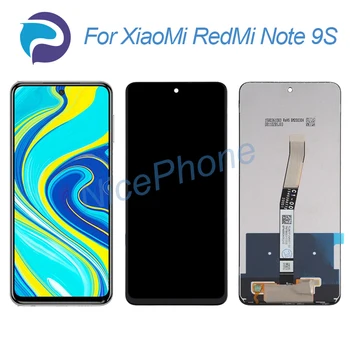 для XiaoMi RedMi Note 9S ЖК-дисплей С Сенсорным Экраном Digitizer В Сборе Замена M2003J6A1G RedMi Note 9S Screen Display LCD  1