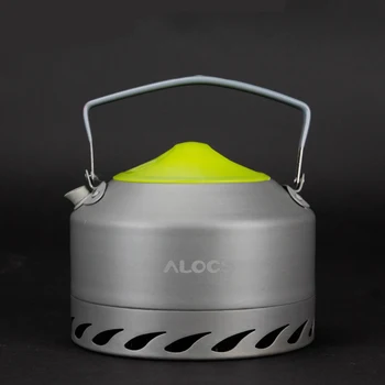 ALOCS Открытый Кемпинг Портативный Чайник Заварочный Чайник Кофеварка 0.9 Л Энергетический Кольцевой Чайник Высококачественное Уличное Оборудование  5