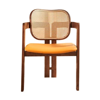 Простые современные обеденные стулья, B & B, кресла для отдыха из ротанга, Скандинавские обеденные столы, стулья, кофейные стулья  10