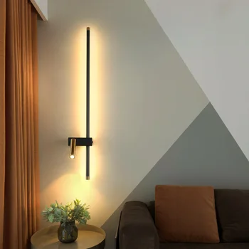 Скандинавский Простой Светодиодный настенный светильник для гостиной, установленный на поверхности дивана, Прикроватный настенный светильник для спальни, Освещение для домашнего декора в помещении  4