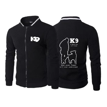 ТРЕНЕР K9 Team K9 Unit Малинуа Новый Мужской Весенне-осенний принт, повседневная мода, простая шестицветная молния с круглым вырезом, высококачественное пальто  5