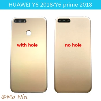 Для Huawei Y6 2018 Y6 Prime 2018 Задняя Панель Крышки Батарейного Отсека Корпус Задней Двери Боковой Ключ Запчасти Для Ремонта Объектива Камеры  2