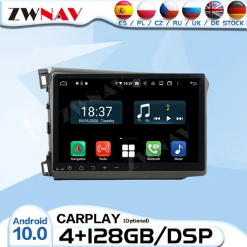 Carplay 2 Din Android Мультимедийный Радиоприемник Для HONDA Civic 2012 2013 2014 2015 Авто Аудио Стерео Видеоплеер GPS Головное Устройство  5
